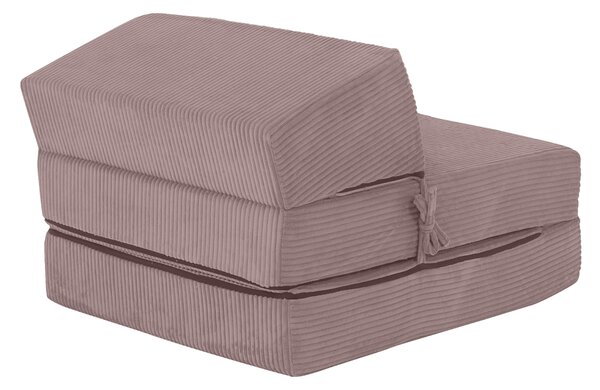 KONDELA Összecsukható matrac/fotel, 2 az 1-ben, rózsaszín, MALEN