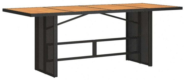 VidaXL - 7 Részes Kerti Étkezőgarnitúra - Fekete Polyrattan