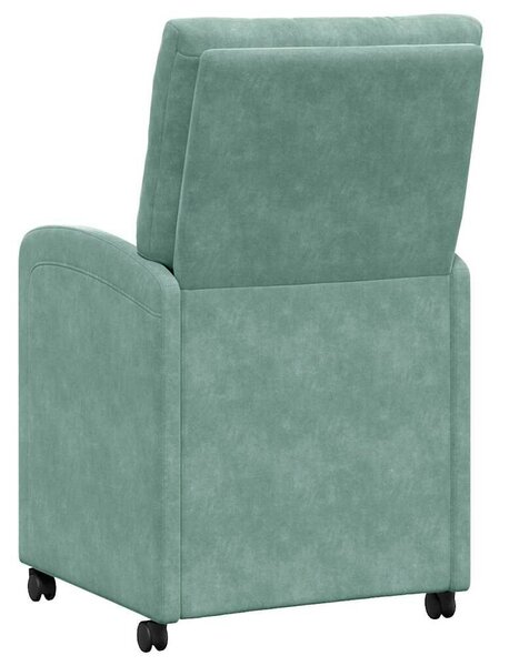 VidaXL Kerekes Étkező Székek 2 pcs tengerzöld 58 x 67 x 97 cm Bársony