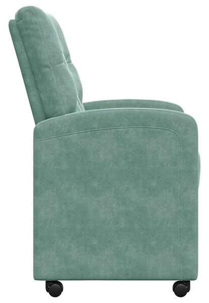 VidaXL Kerekes Étkező Székek 2 pcs tengerzöld 58 x 67 x 97 cm Bársony