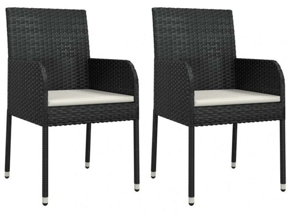 VidaXL Polyrattan Kerti Étkezőgarnitúra - 9 részes - Fekete