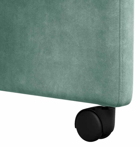 VidaXL Kerekes Étkező Székek 2 pcs tengerzöld 58 x 67 x 97 cm Bársony