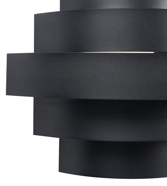 Modern fekete fali lámpa LED-del, 3 fokozatban dimmelhető - Lines