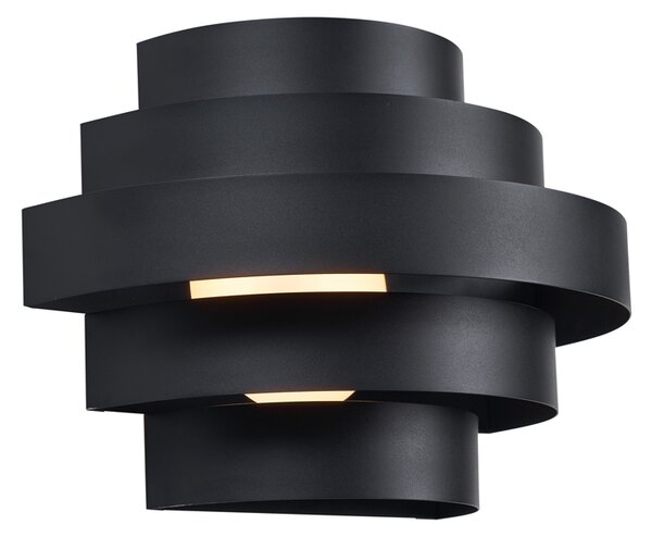 Modern fekete fali lámpa LED-del, 3 fokozatban dimmelhető - Lines