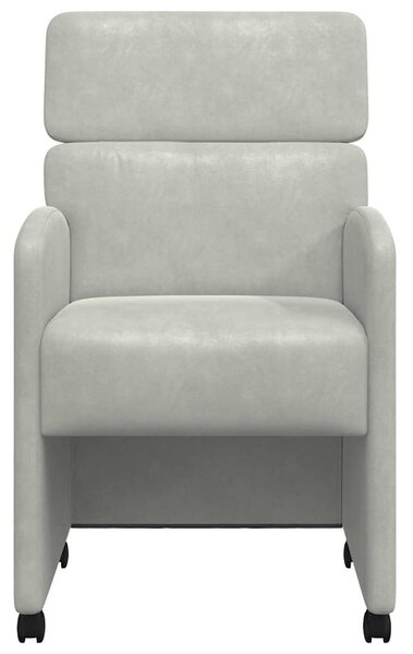 VidaXL Kerekes Étkező Székek 2 pcs Világosszürke 58 x 65 x 98 cm
