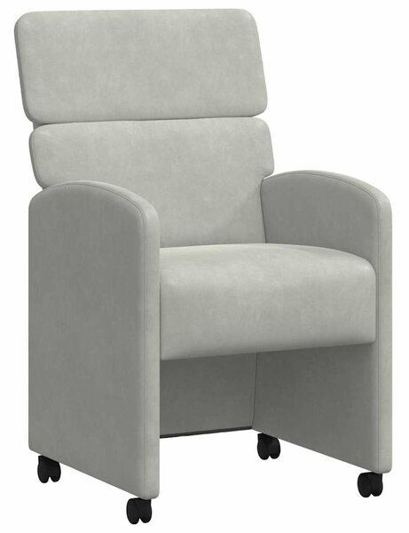 VidaXL Kerekes Étkező Székek 2 pcs Világosszürke 58 x 65 x 98 cm