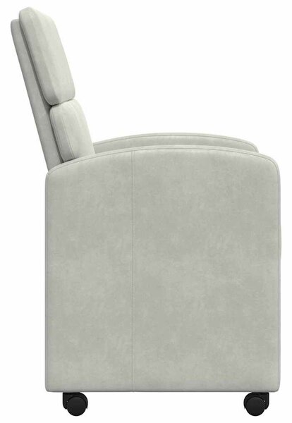 VidaXL Kerekes Étkező Székek 2 pcs Világosszürke 58 x 65 x 98 cm