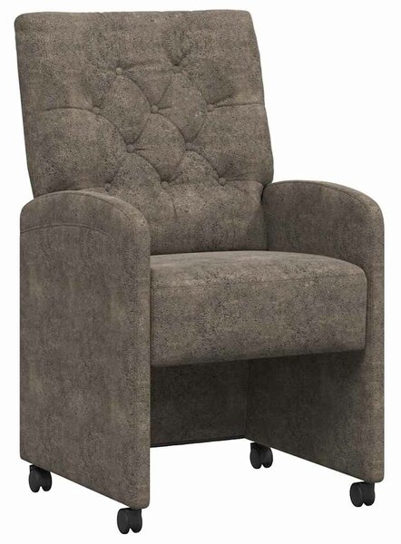 VidaXL Kerekes Étkező Székek 2 pcs Sötétszürke 58 x 67 x 97 cm