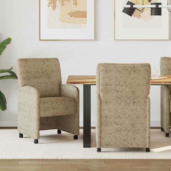 VidaXL Kerekes Étkező Székek 2 pcs Világosszürke 57 x 67 x 95 cm