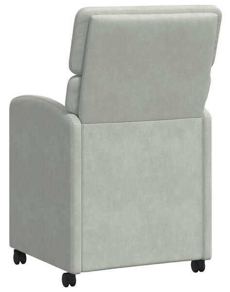 VidaXL Kerekes Étkező Székek 2 pcs Világosszürke 58 x 65 x 98 cm