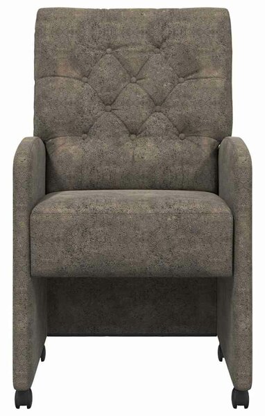 VidaXL Kerekes Étkező Székek 2 pcs Sötétszürke 58 x 67 x 97 cm