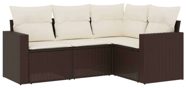 VidaXL Polyrattan Kerti Ülőgarnitúra - 4 részes - Barna
