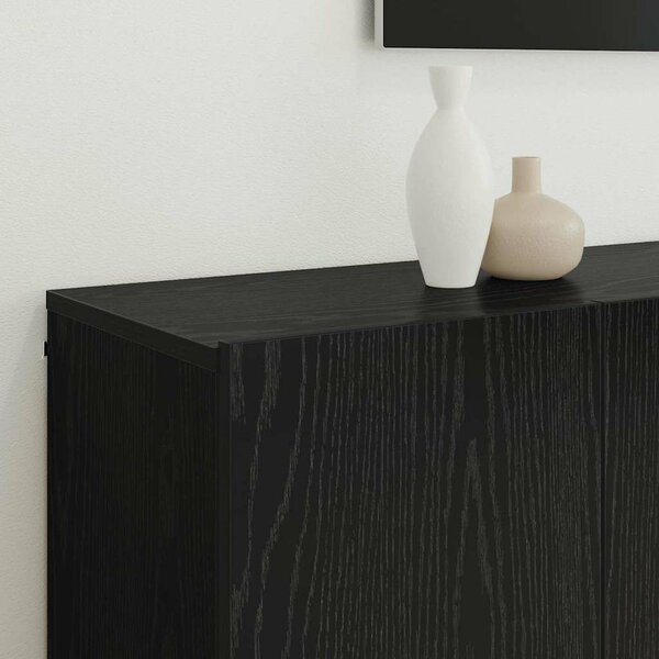 VidaXL TV egységek Falra szerelhető 6 pcs Musta tammi Faanyag