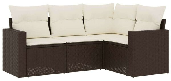 VidaXL Polyrattan Kerti Ülőgarnitúra - 4 részes - Barna