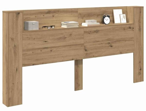 VidaXL Fejtámla fejtámlával Artisan tölgy 200 x 15 x 103,5 cm Faanyag