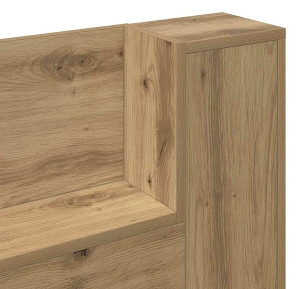 VidaXL Fejtámla fejtámlával Artisan tölgy 200 x 15 x 103,5 cm Faanyag