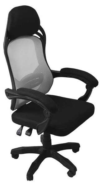 Forgó irodai szék, Oscar, hálós szövet, fekete - szürke