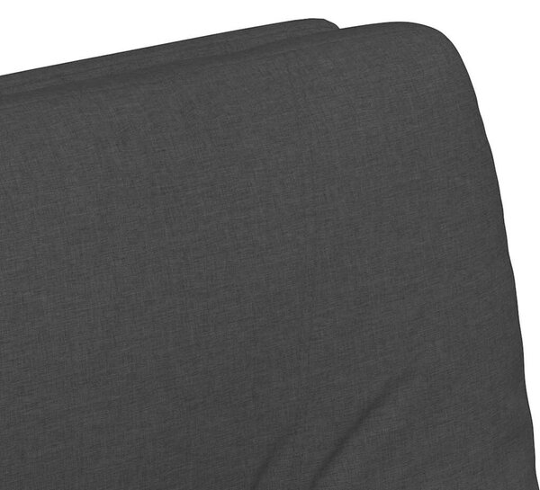 VidaXL Kerekes Étkező Székek 2 pcs Fekete 57 x 67 x 95 cm szövet