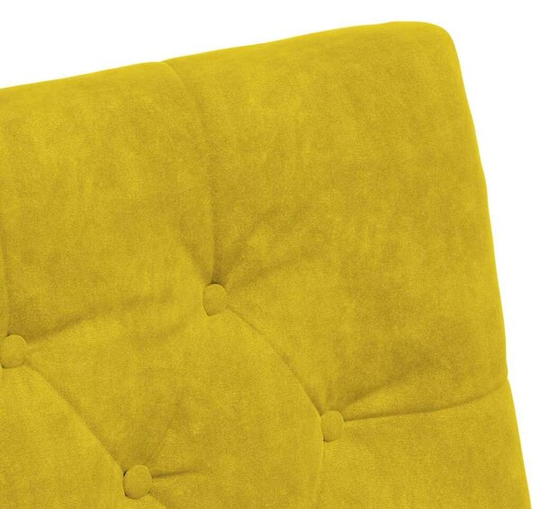 VidaXL Kerekes Étkező Székek 2 pcs Sárga 58 x 67 x 97 cm Bársony