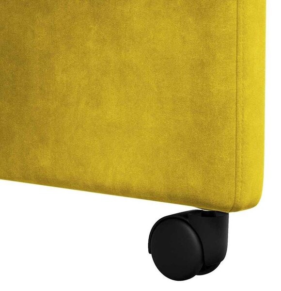 VidaXL Kerekes Étkező Székek 2 pcs Sárga 58 x 67 x 97 cm Bársony