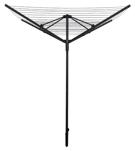 KONDELA Kerti ruhaszárító, fekete, 45 m, ROTARY NEW TYP 3
