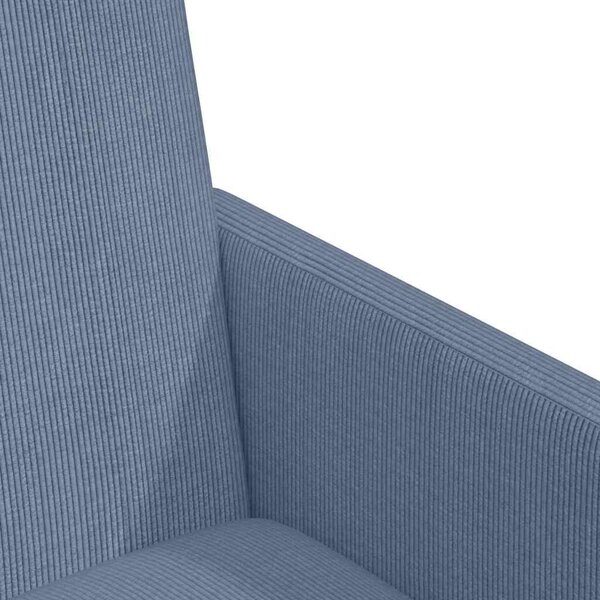 VidaXL Kerekes Étkező Székek 2 pcs Kék 57 x 66 x 94 cm Bársony anyag