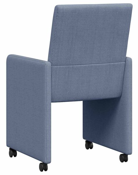 VidaXL Kerekes Étkező Székek 2 pcs Kék 57 x 66 x 94 cm Bársony anyag