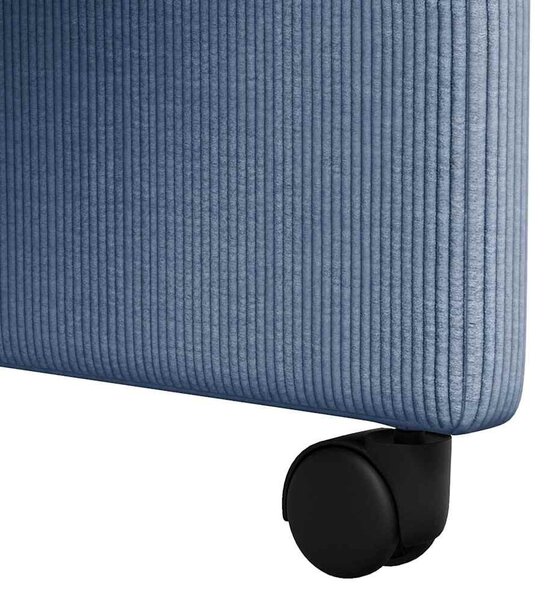 VidaXL Kerekes Étkező Székek 2 pcs Kék 57 x 66 x 94 cm Bársony anyag