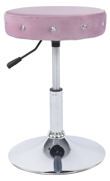 HR1102CN Rózsaszín modern műbőr szék krómozott lábbal