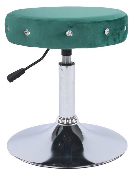 HR1102CN Sötétzöld modern műbőr szék krómozott lábbal
