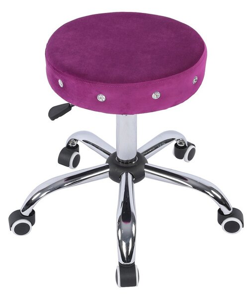 HR1102CK Fukszia modern műbőr szék krómozott lábbal