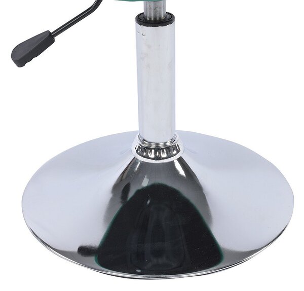 HR1102CN Sötétzöld modern műbőr szék krómozott lábbal