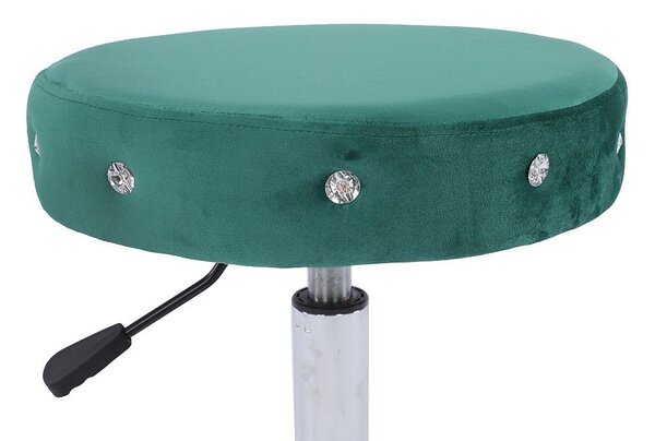 HR1102CN Sötétzöld modern műbőr szék krómozott lábbal
