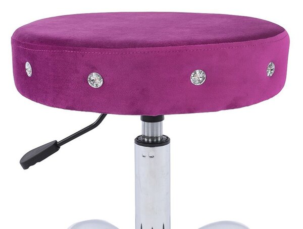 HR1102CK Fukszia modern műbőr szék krómozott lábbal