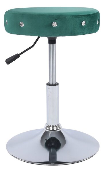 HR1102CN Sötétzöld modern műbőr szék krómozott lábbal