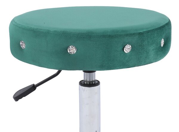 HR1102CK Sötétzöld modern műbőr szék krómozott lábbal