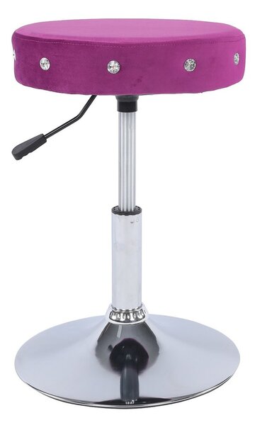 HR1102CN Fukszia modern műbőr szék krómozott lábbal