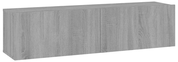 Szürke sonoma színű szerelt fa TV-szekrény 120 x 30 x 30 cm