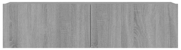 Szürke sonoma színű szerelt fa TV-szekrény 120 x 30 x 30 cm
