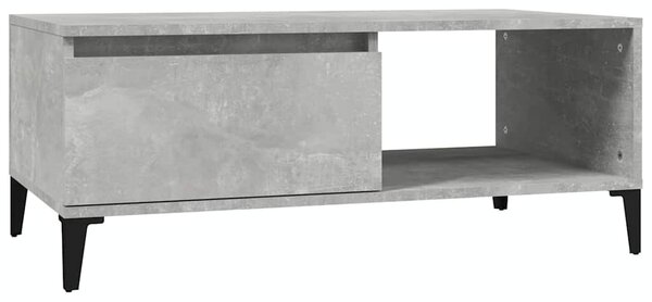 Betonszürke szerelt fa dohányzóasztal 90x50x36,5 cm