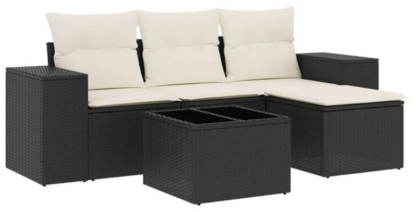 VidaXL Polyrattan Kerti Kanapé - 5 részes szett