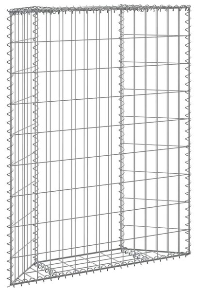 Trapéz alakú horganyzott acél gabion magaságyás 80x20x100 cm