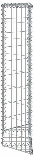 Trapéz alakú horganyzott acél gabion magaságyás 80x20x100 cm