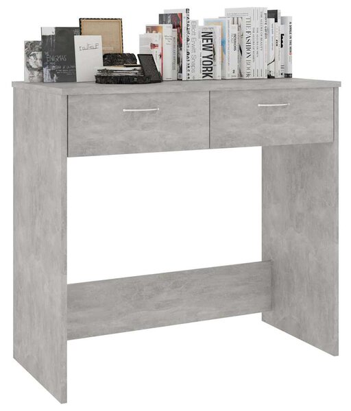 Betonszürke szerelt fa íróasztal 80 x 40 x 75 cm