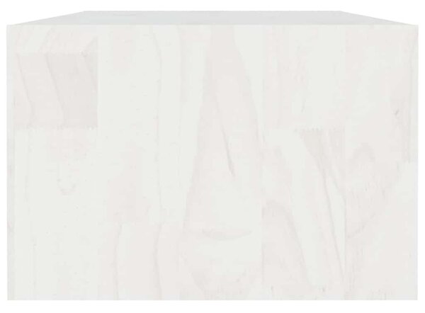 Fehér tömör fenyőfa dohányzóasztal 110 x 50 x 34 cm