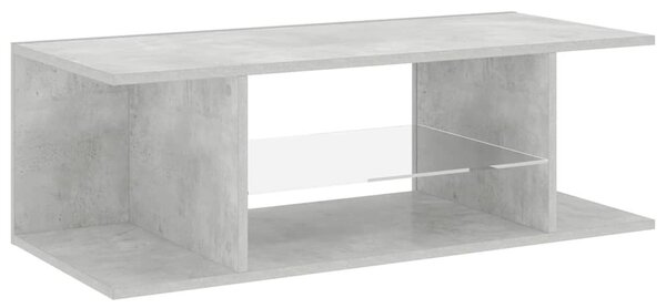 Betonszürke TV-szekrény LED lámpákkal 90 x 39 x 30 cm