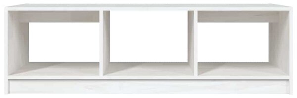 Fehér tömör fenyőfa dohányzóasztal 110 x 50 x 34 cm
