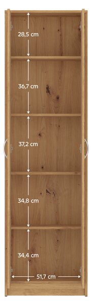 KONDELA Szekrény, artisan tölgy, VIRA-MECKI NEW