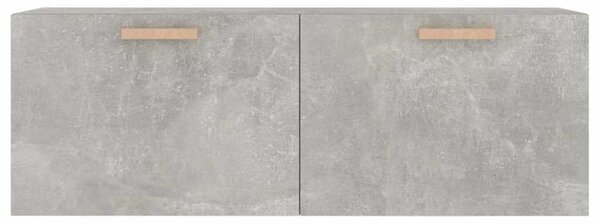 Betonszürke szerelt fa faliszekrény 100 x 36,5 x 35 cm