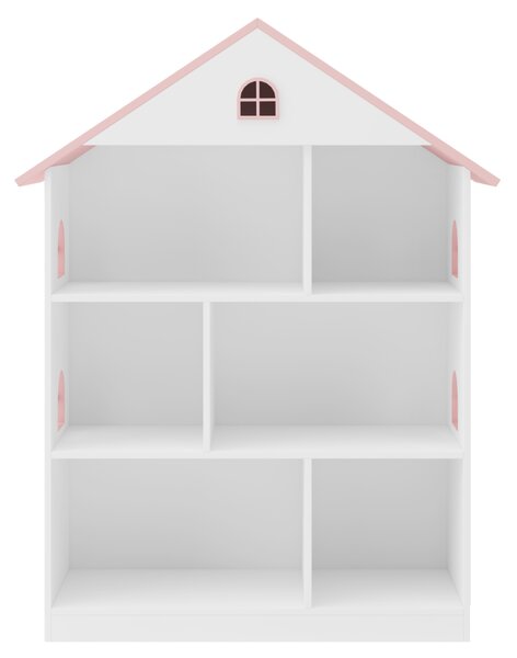 Gyerek könyvespolc, fehér/rózsaszín, MAISON TYP 1